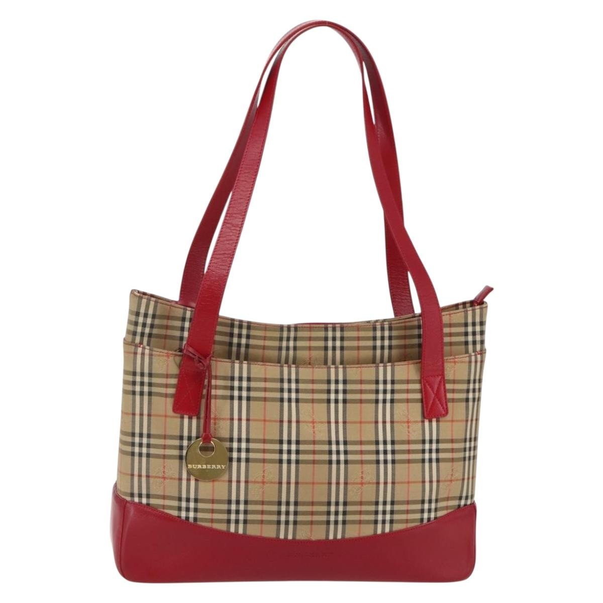 Burberry Nova Check Tote canvas check pattern, BEIGE, CANVAS, Tote bag