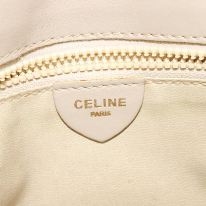 Celine Shoulder Bag Leather, BEIGE, LEATHER, Shoulder bag