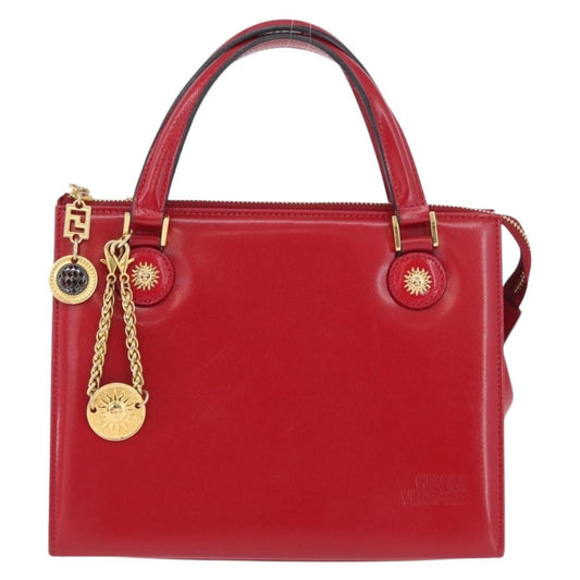 Versace Vintage Handbag Leather, RED, LEATHER, Handbag