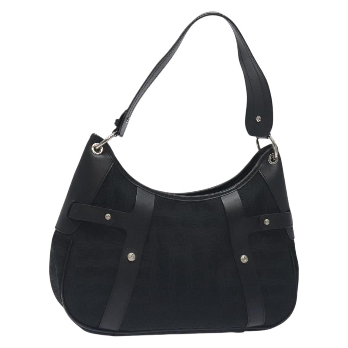 Salvatore Ferragamo Shoulder Bag Canvas, BLACK, CANVAS, Shoulder bag