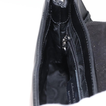Salvatore Ferragamo Vala Shoulder Bag Leather, BLACK, LEATHER, Shoulder bag
