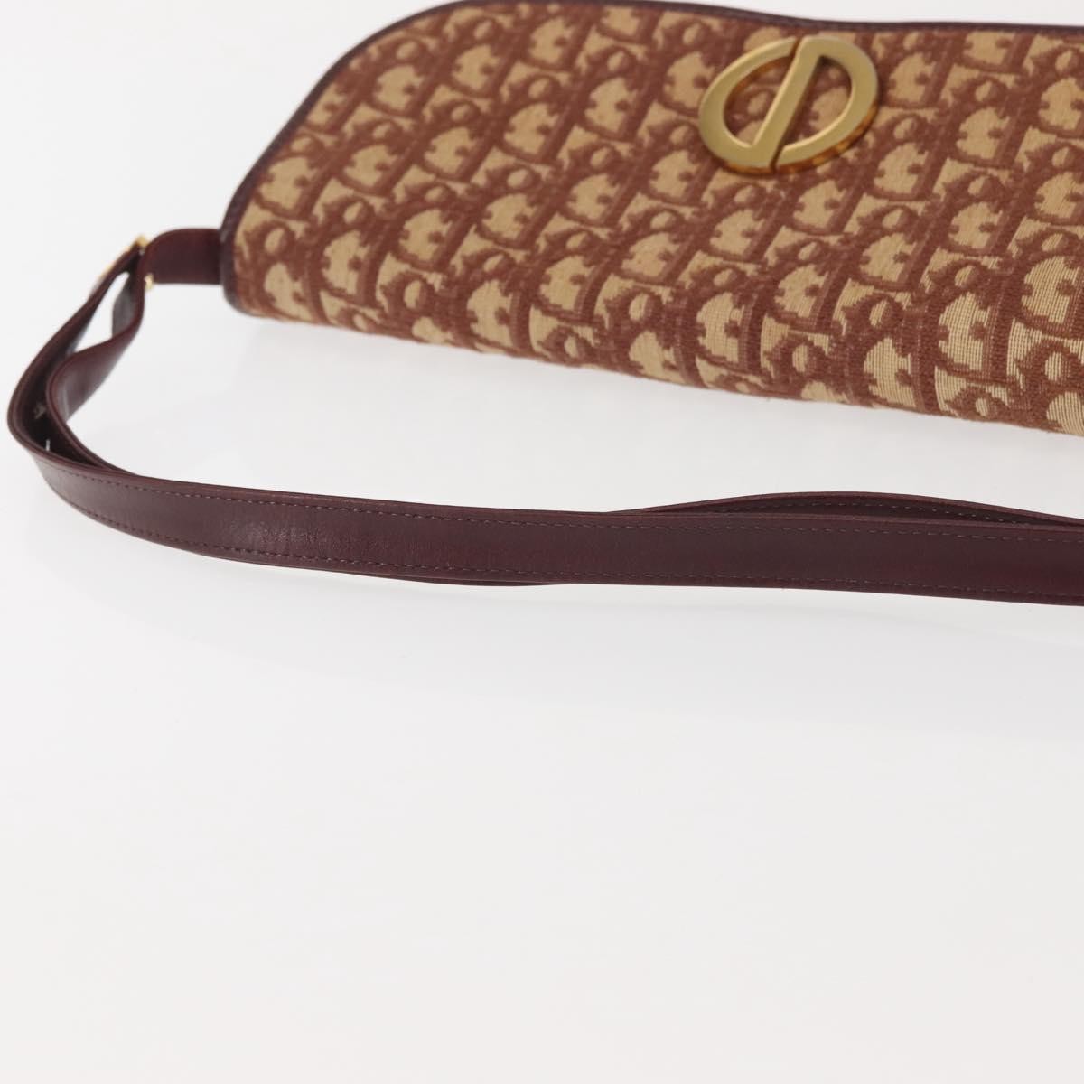 Christian Dior Vintage Trotter Flap Shoulder Bag Canvas, RED, CANVAS, Shoulder bag