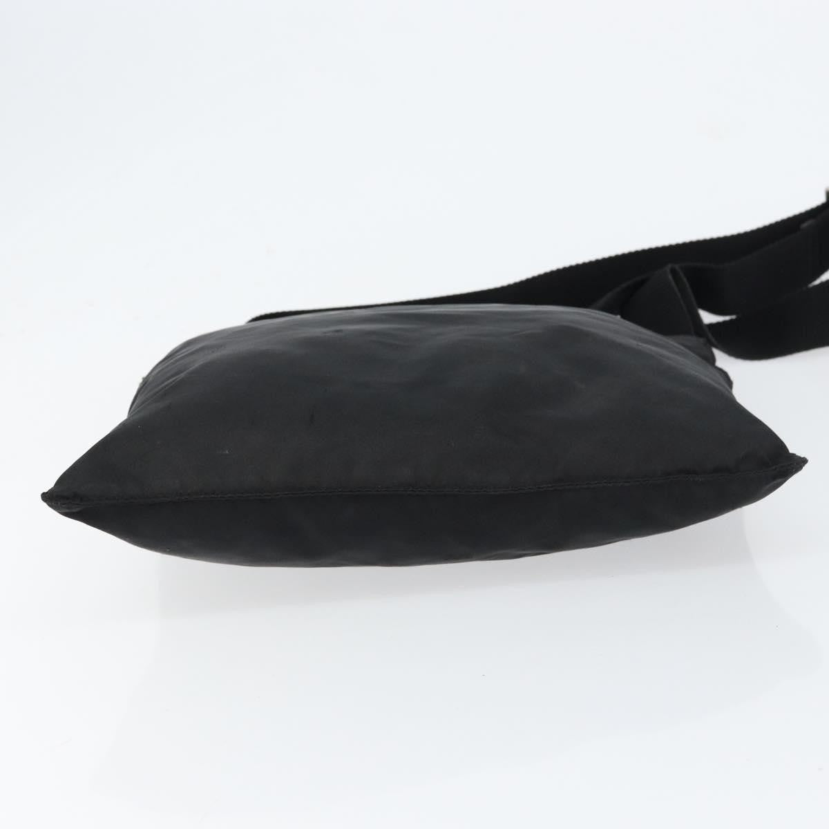 Prada Flat Messenger Bag Tessuto, BLACK, NYLON, Shoulder bag