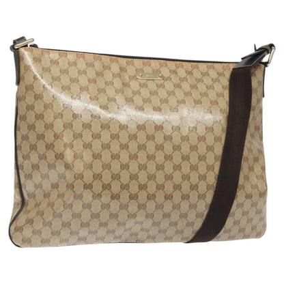 Gucci Flap Messenger Bag (Outlet) GG Coated Canvas, BEIGE, CANVAS, Shoulder bag