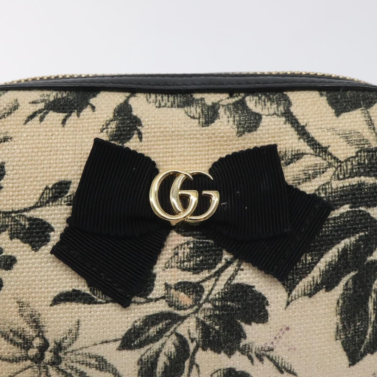 Gucci GG Marmont Pouch Coated Canvas, BEIGE, CANVAS, Clutche & pouche