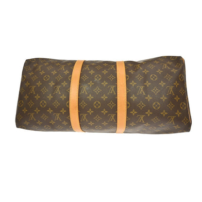 Louis Vuitton Keepall Bag Monogram Canvas, BROWN, CANVAS, Travel bag