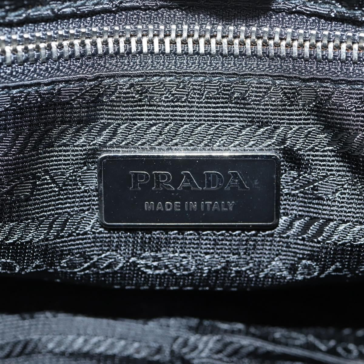 Prada Vintage Front Pocket Shoulder Bag Nylon, BLACK, NYLON, Shoulder bag