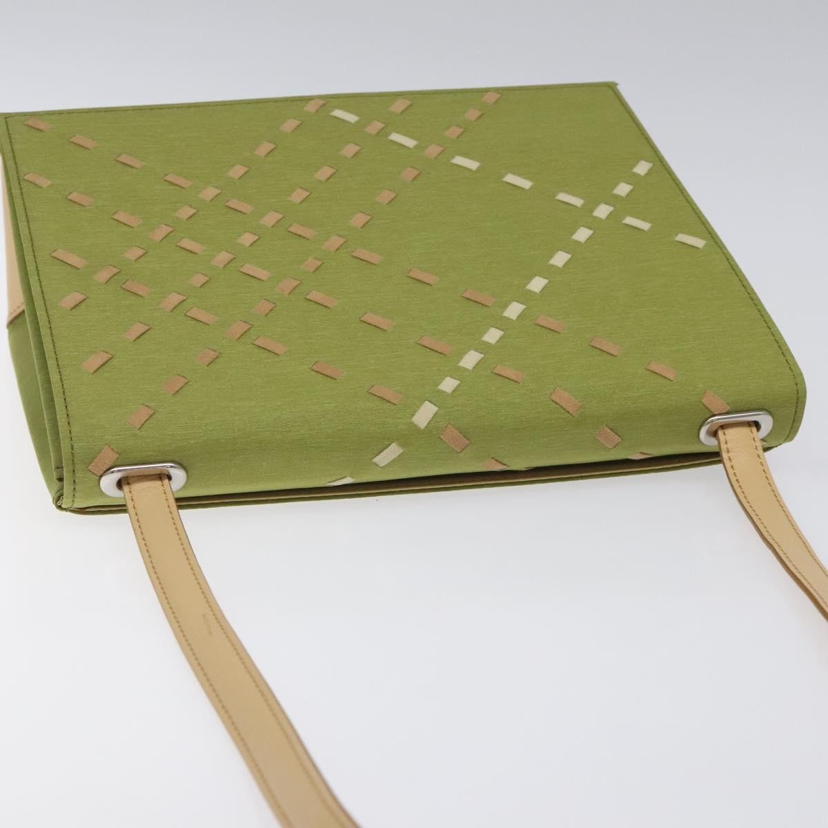 Burberry Nova check Shoulder bag Canvas, GREEN, CANVAS, Shoulder bag