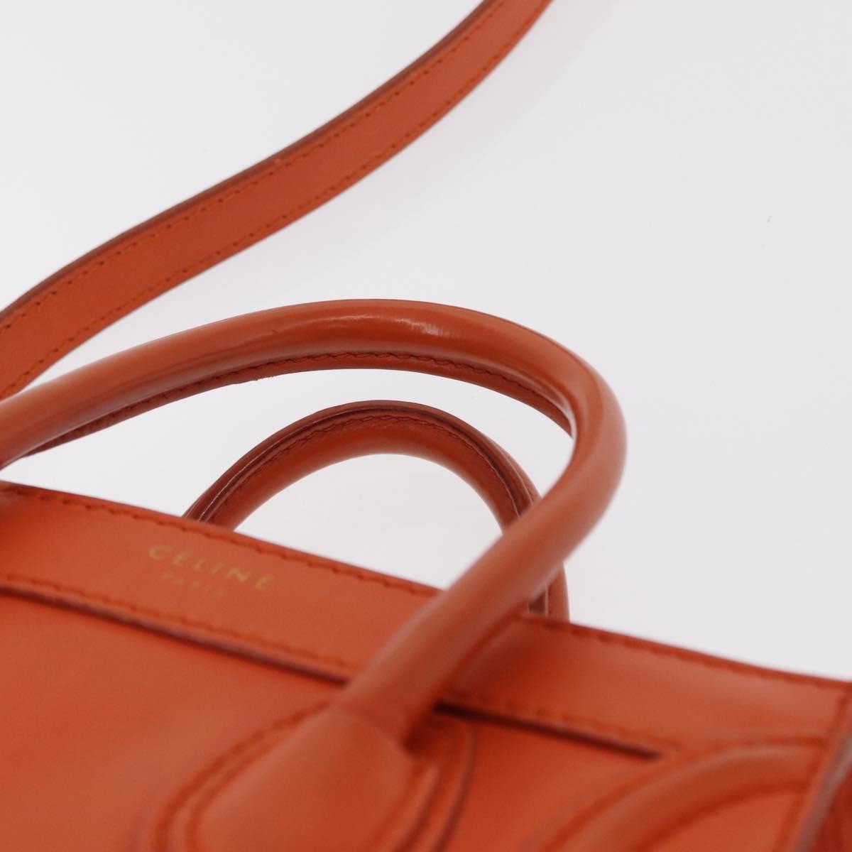 Celine Luggage Bag Smooth Leather, ORANGE, LEATHER, Handbag