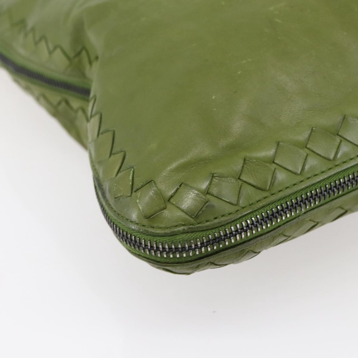 Bottega Veneta Intrecciato Leather, GREEN, LEATHER, Shoulder bag