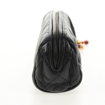 Chanel Vintage Clutch Leather, BLACK, LEATHER, Clutche & pouche