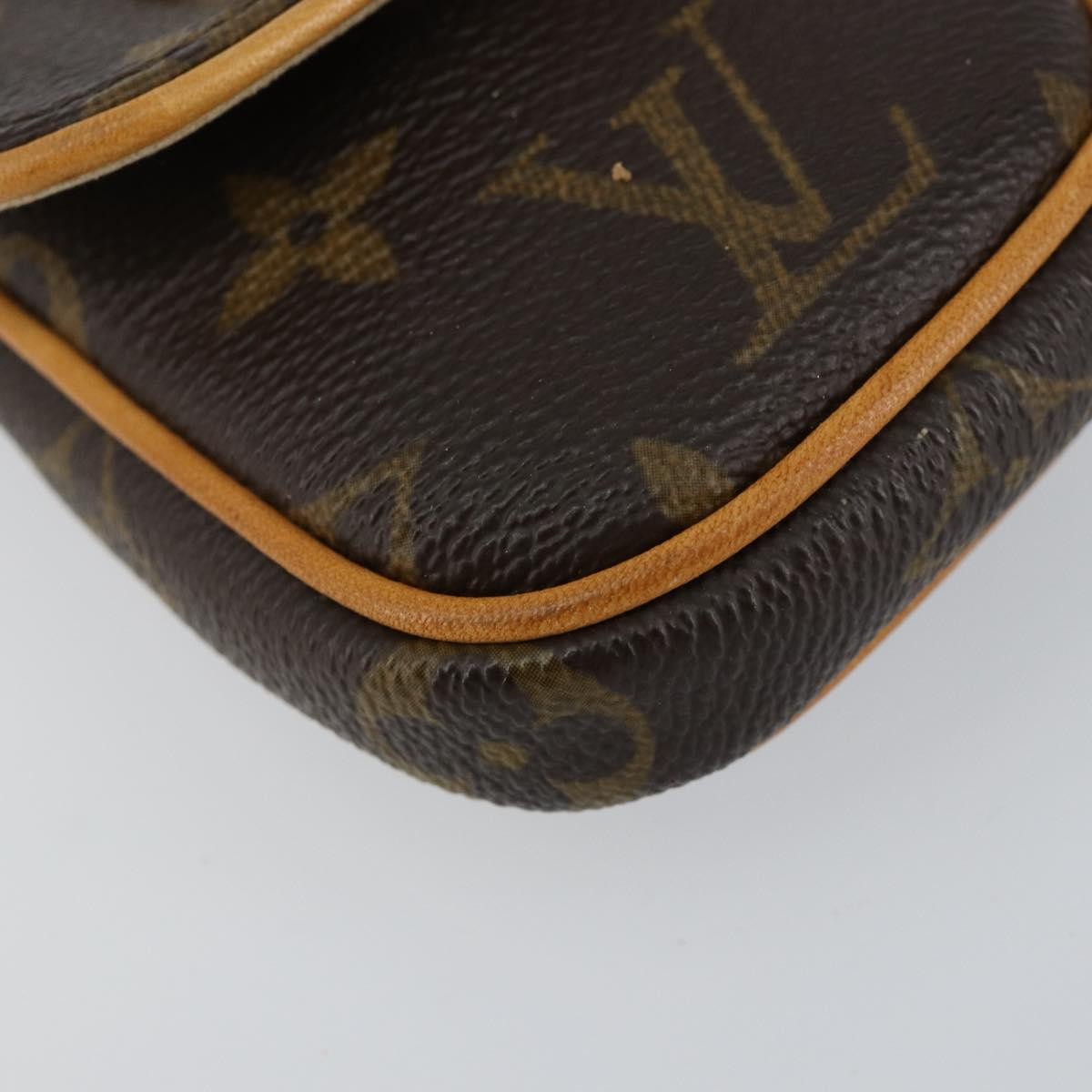 Louis Vuitton Cancun Pochette Monogram Canvas, BROWN, CANVAS, Clutche & pouche
