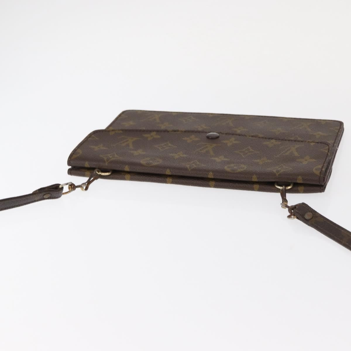 Louis Vuitton Double Rabat Handbag Monogram Canvas, BROWN, CANVAS, Shoulder bag