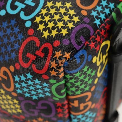 Gucci Convertible Duffle Backpack Psychedelic Print GG Coated Canvas, MULTICOLOUR, PVC, Travel bag