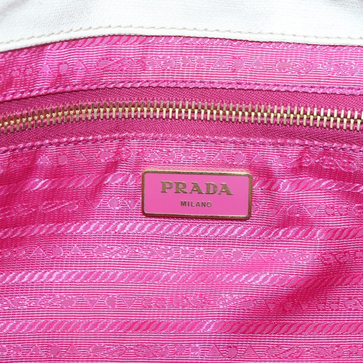 Prada Canapa Convertible Tote Canvas, WHITE, CANVAS, Tote bag