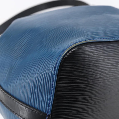 Louis Vuitton Petit Noe Handbag Two Tone Epi Leather, BLACK, LEATHER, Handbag