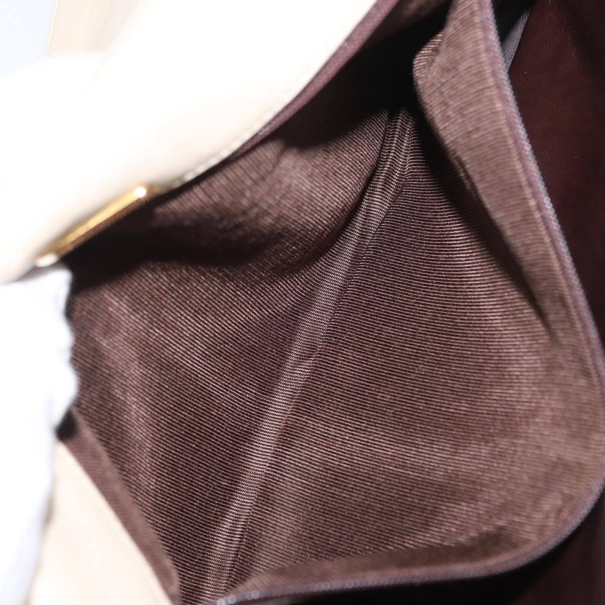 Bally Vintage Chain Shoulder Bag Quilted Leather, ECRU, LEATHER, Shoulder bag