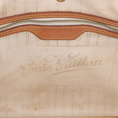 Louis Vuitton Neverfull Tote Damier, WHITE, CANVAS, Tote bag