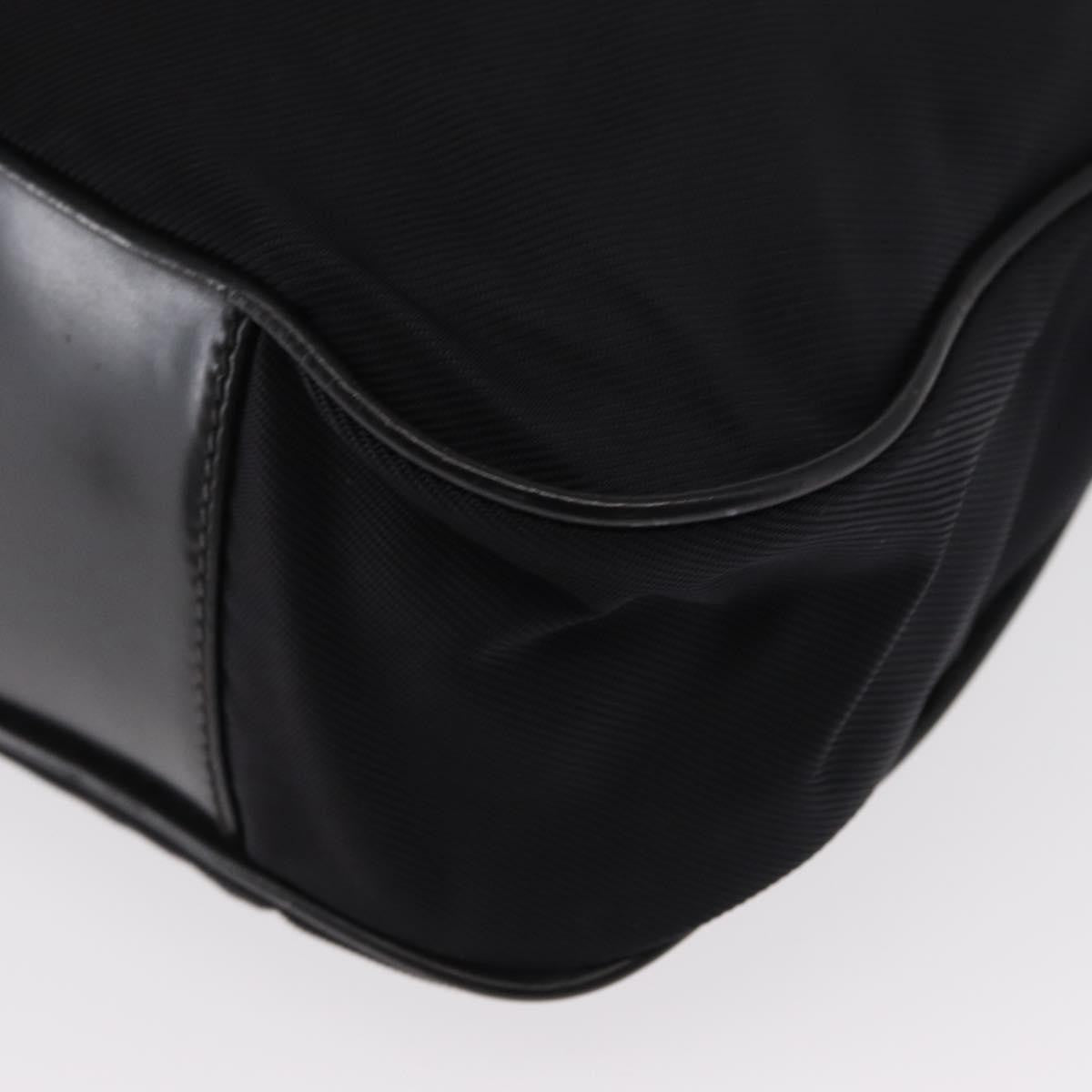 Gucci Vintage Bamboo Shoulder Bag Nylon, BLACK, CANVAS, Shoulder bag