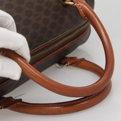 Celine Macadam Handbag Macadam with leather, BROWN, CANVAS, Handbag