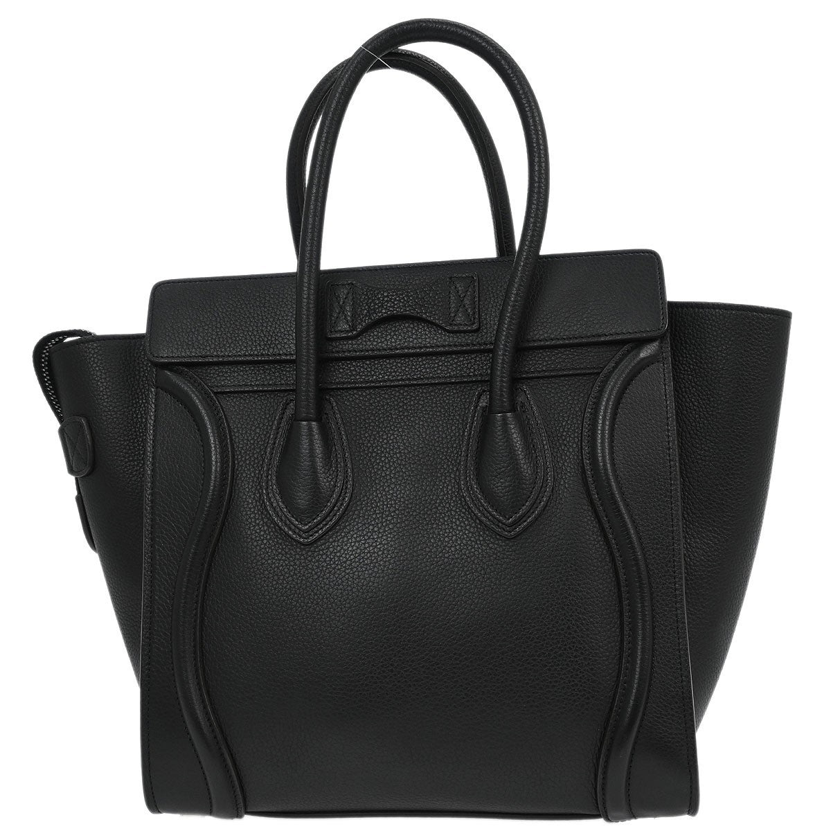 Celine Luggage Bag Smooth Leather, BLACK, LEATHER, Tote bag