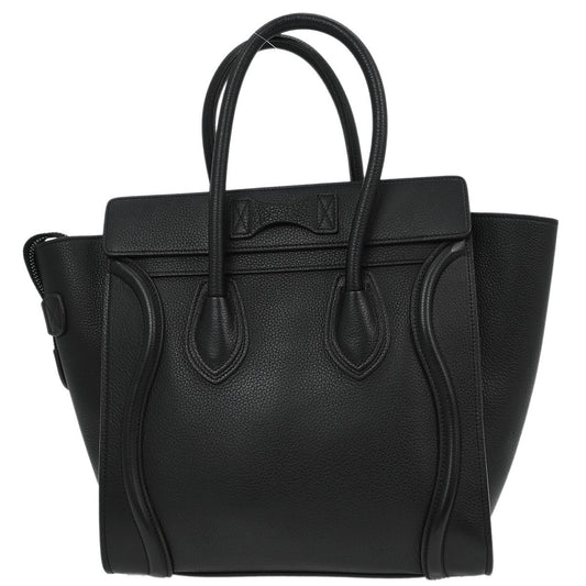 Celine Luggage Bag Smooth Leather, BLACK, LEATHER, Tote bag
