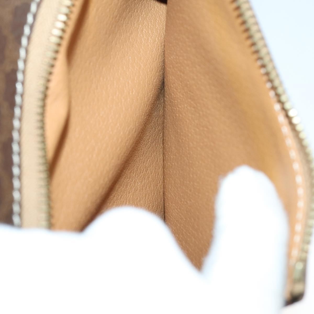 Celine Vintage Macadam Backpack Canvas and Leather, BROWN, CANVAS, Backpack