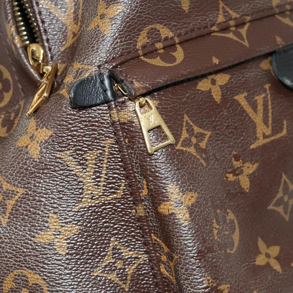 Louis Vuitton Palm Springs Backpack Monogram Canvas, BROWN, CANVAS, Backpack