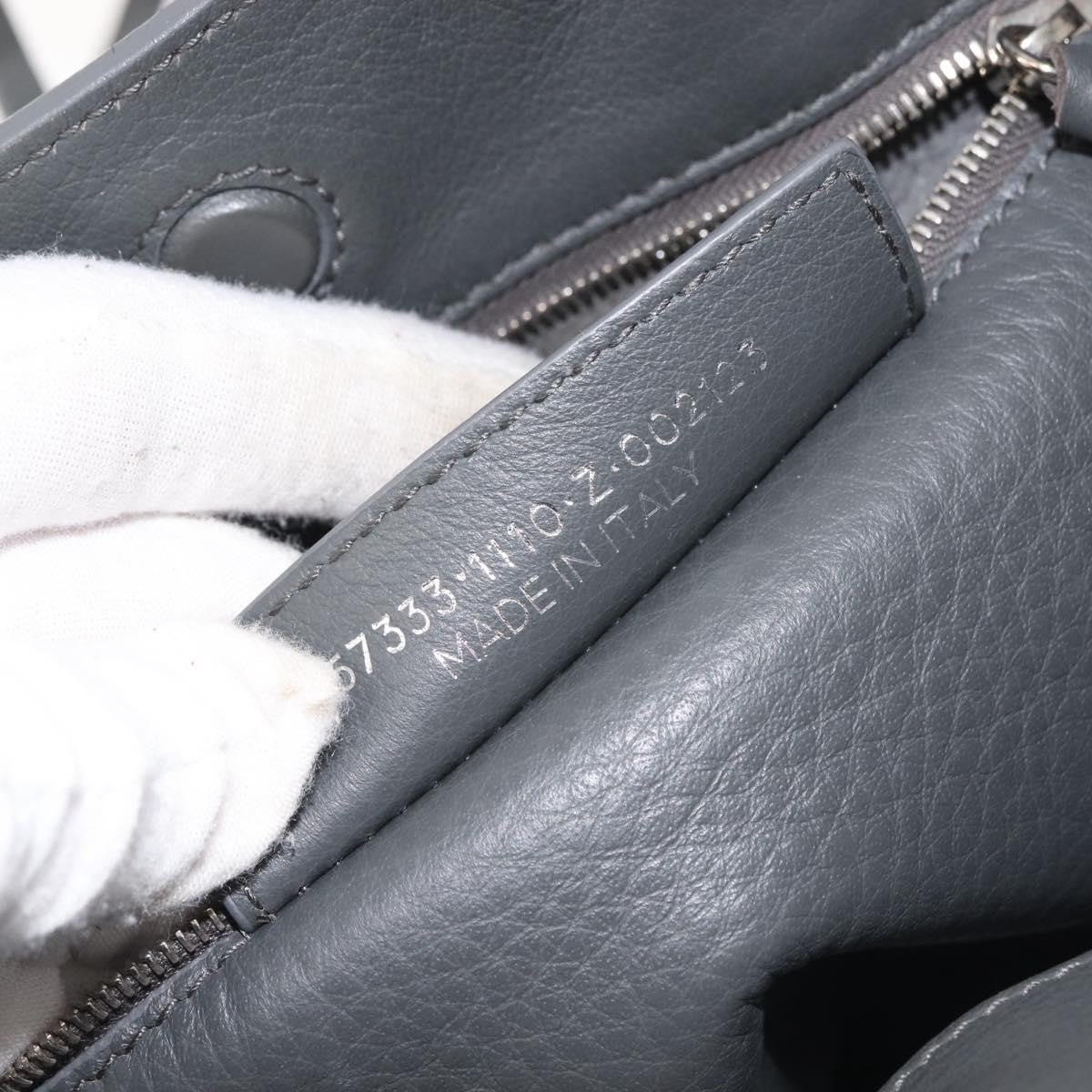 Balenciaga Papier A4 Zip Around Classic Studs Bag Leather, GRAY, LEATHER, Handbag