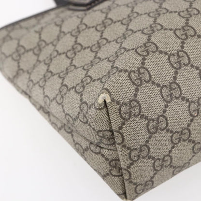 Gucci Plus Tote GG Coated Canvas with Leather, BEIGE, CANVAS, Tote bag