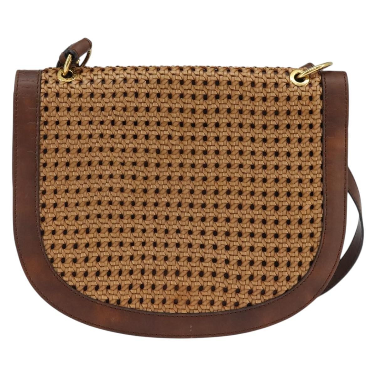Stella McCartney Flap Shoulder Bag Polyester, BROWN, POLYESTER, Shoulder bag