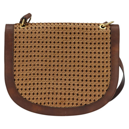Stella McCartney Flap Shoulder Bag Polyester, BROWN, POLYESTER, Shoulder bag