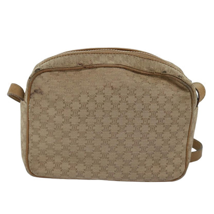 Celine Macadam Shoulder Bag Canvas, BEIGE, CANVAS, Shoulder bag
