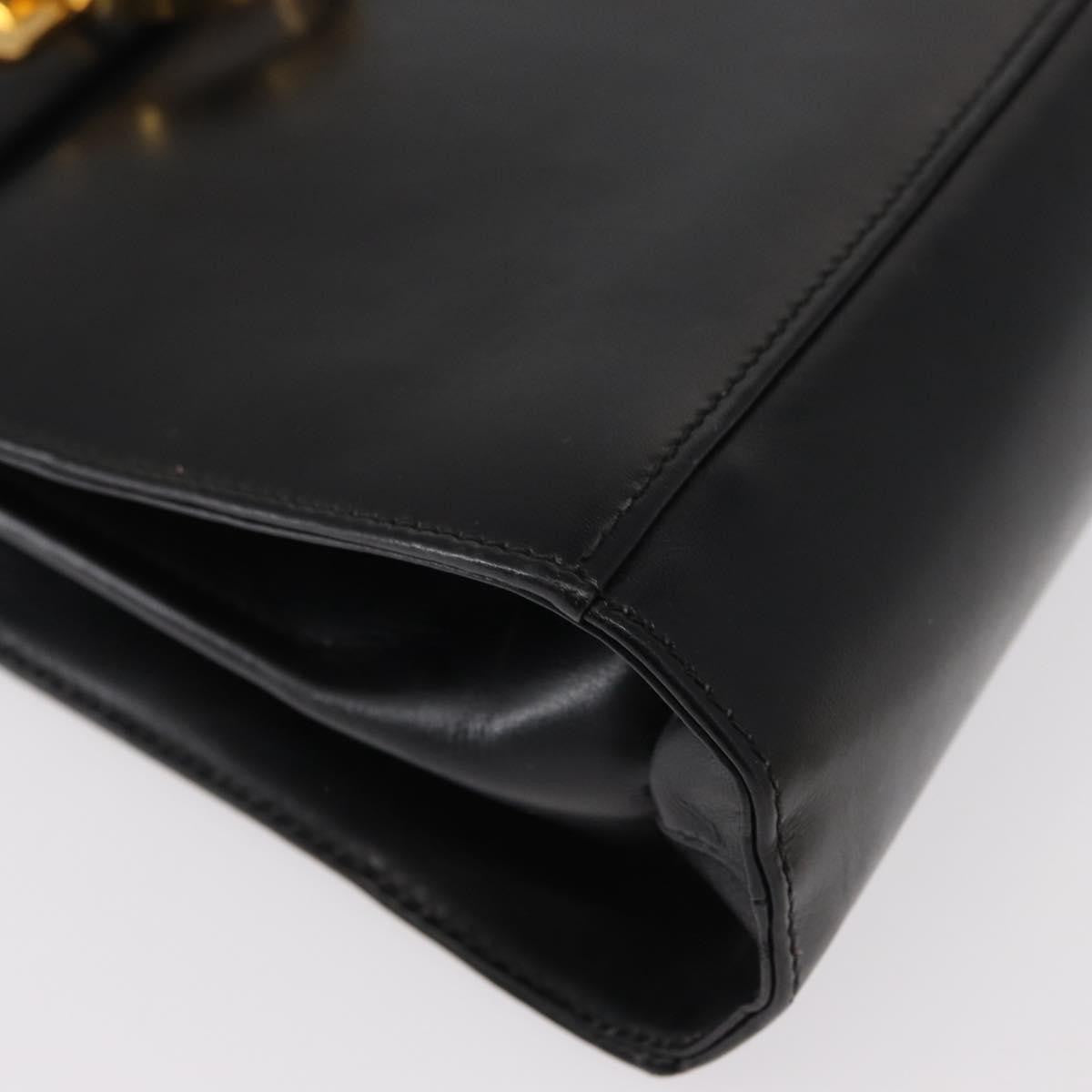 Salvatore Ferragamo Gancini Convertible Top Handle Bag Leather, BLACK, LEATHER, Handbag