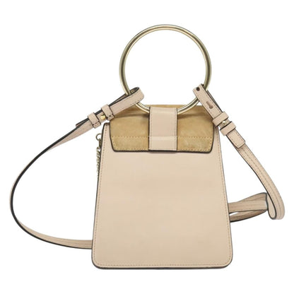Chloe Faye Crossbody Leather and Suede, BEIGE, LEATHER, Shoulder bag
