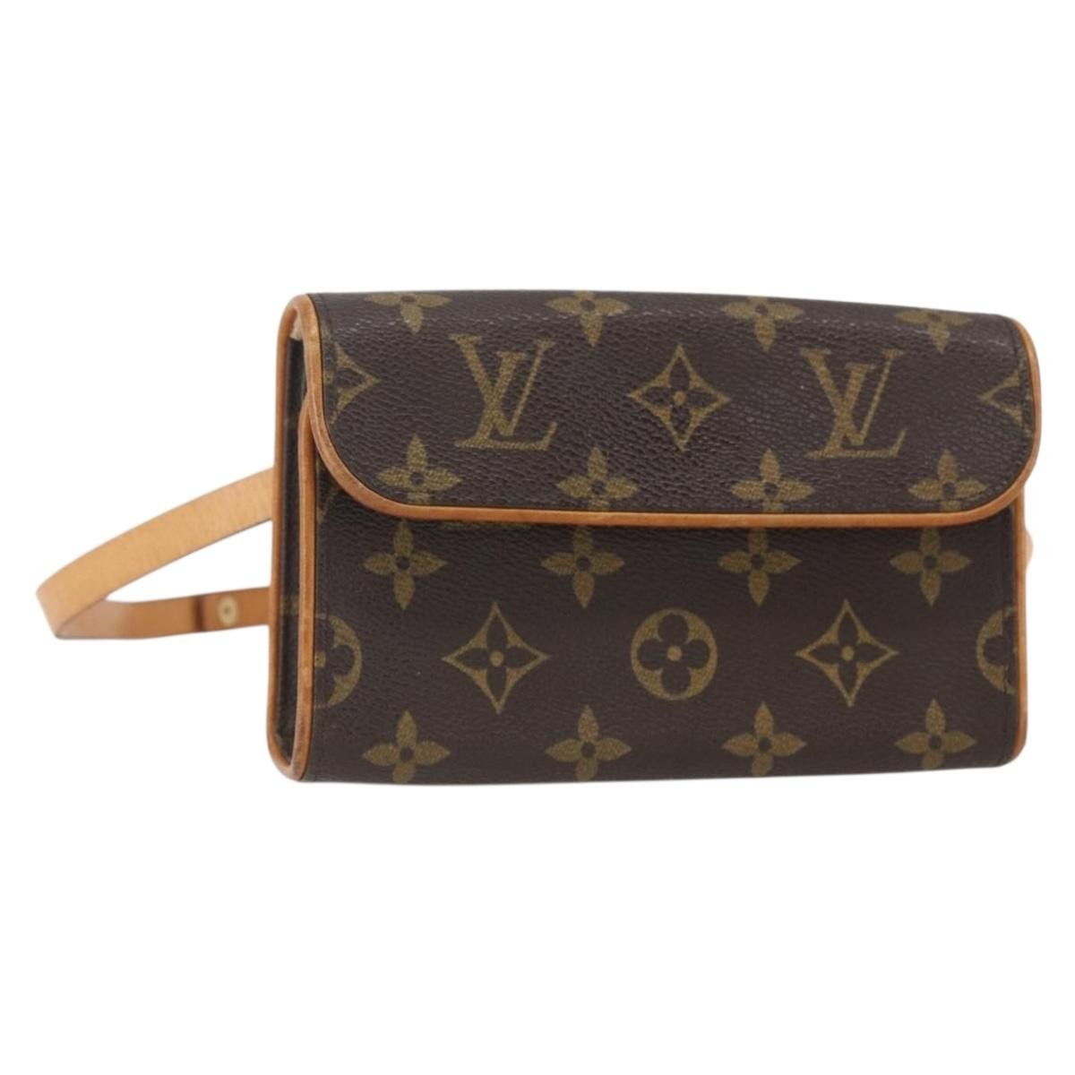 Louis Vuitton Florentine Waist Bag Monogram Canvas, BROWN, CANVAS, Clutche & pouche