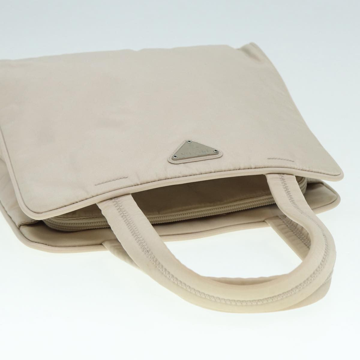 Prada Zip Around Tote Tessuto, BEIGE, NYLON, Tote bag