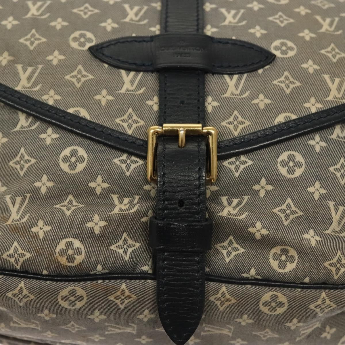 Louis Vuitton Saumur Handbag Monogram Idylle, GRAY, CANVAS, Handbag