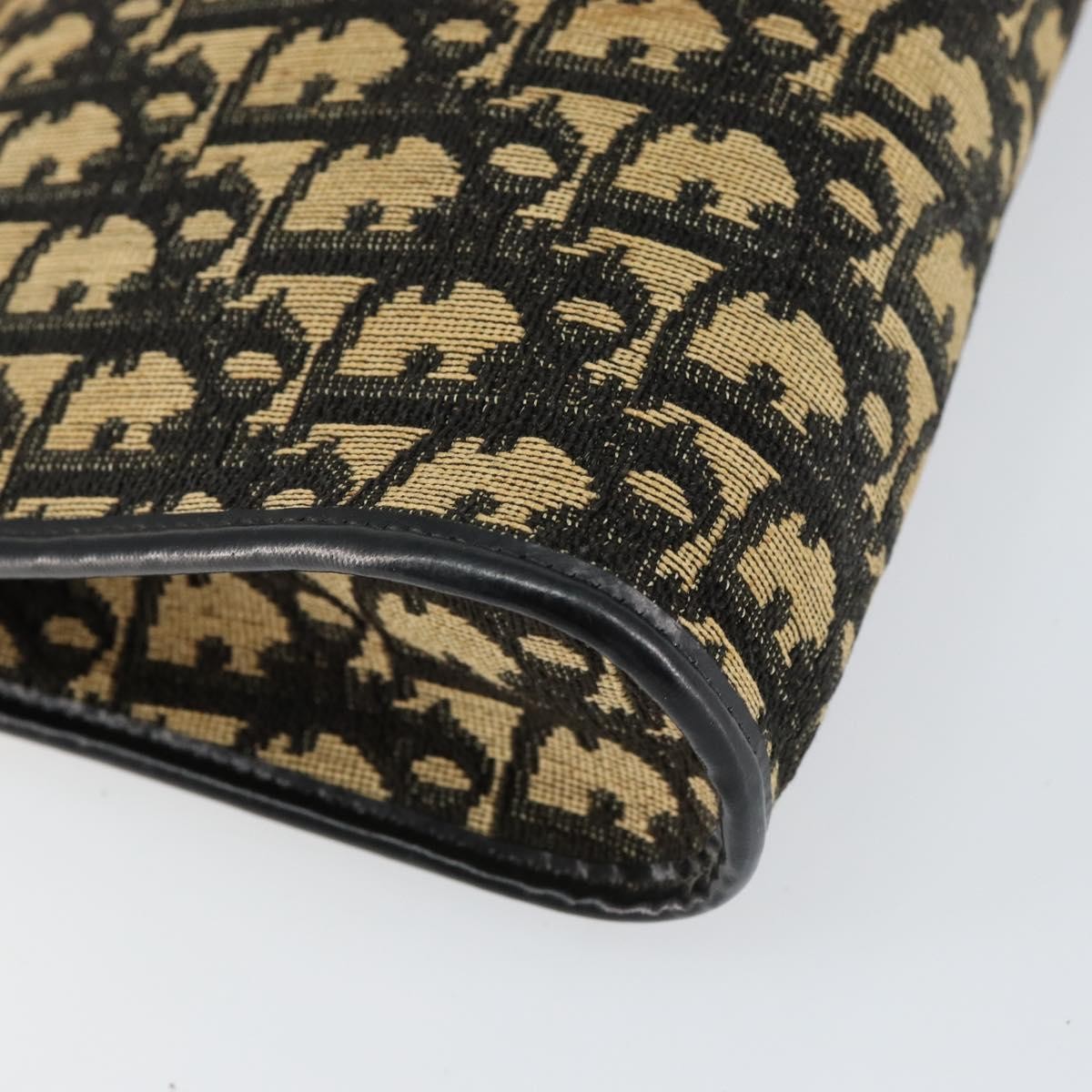 Christian Dior Vintage Trotter Shoulder Bag Canvas, NAVY, CANVAS, Shoulder bag