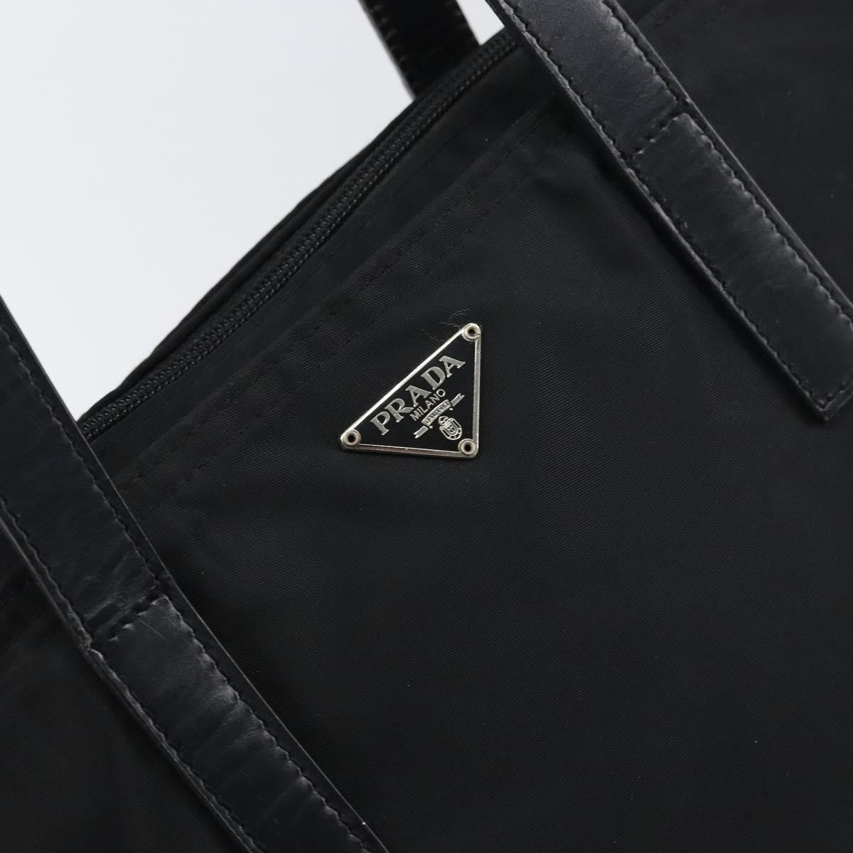 Prada Vintage Zip Tote Tessuto, BLACK, NYLON, Tote bag