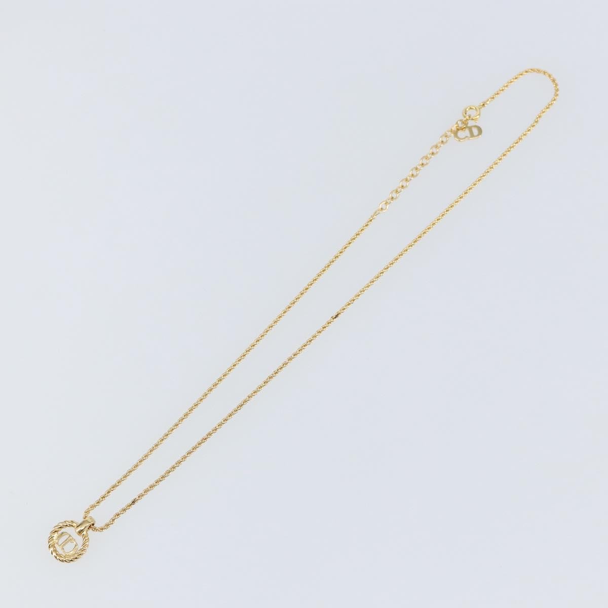 Christian Dior CD Pendant Necklace Metal, GOLD, METAL, Necklace