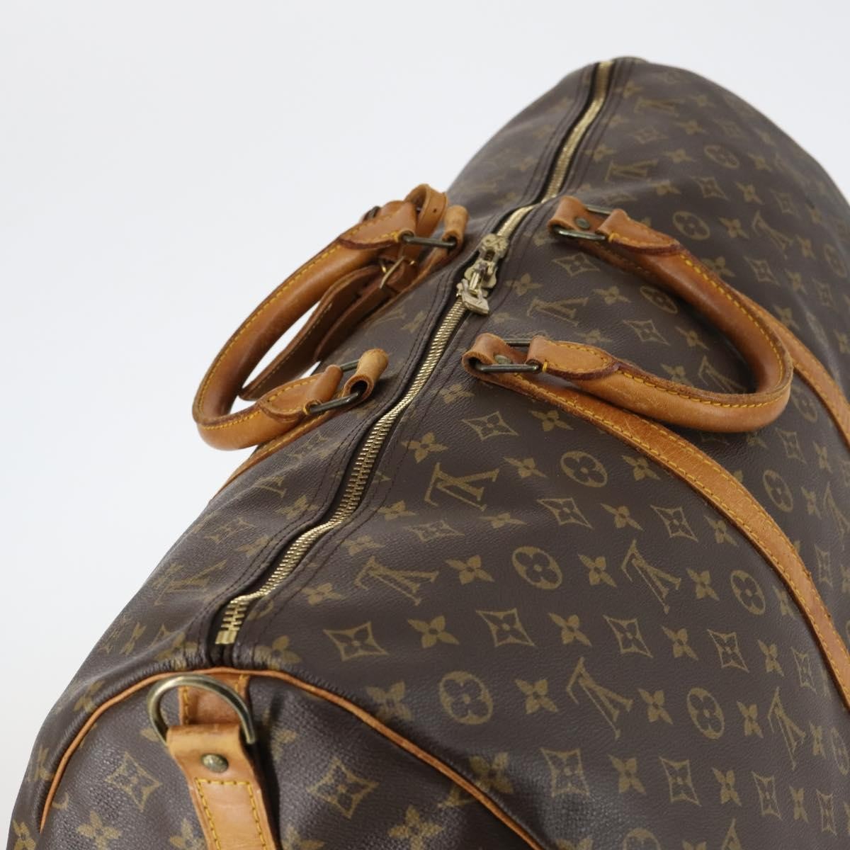 Louis Vuitton Keepall Bag Monogram Canvas, BROWN, CANVAS, Travel bag