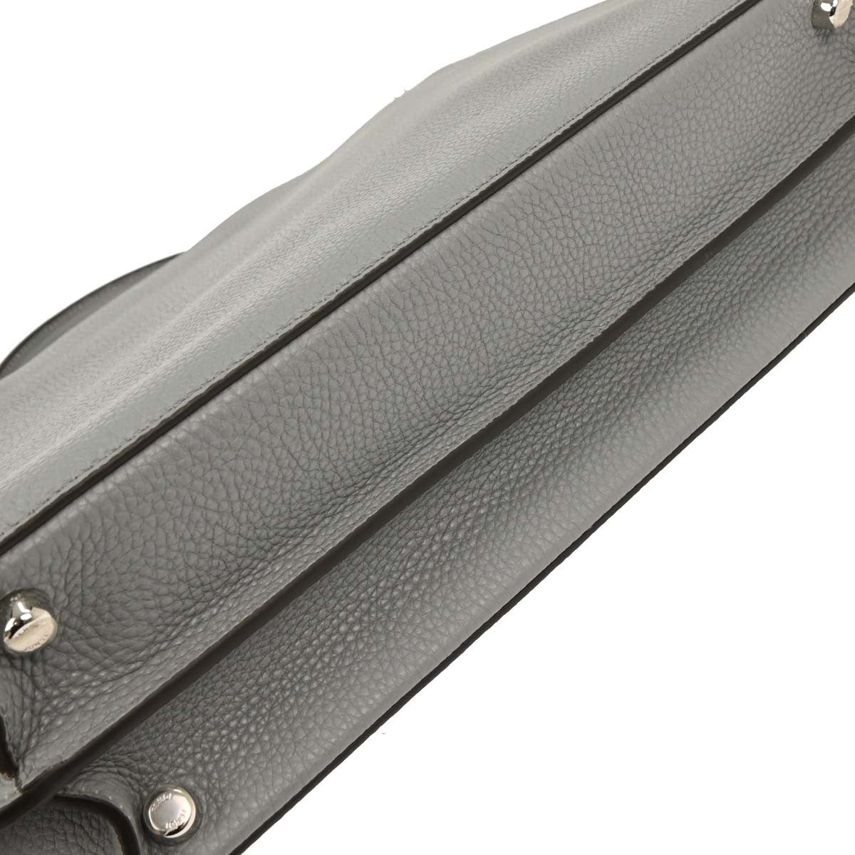 Fendi Peekaboo ISeeU Briefcase Leather, GRAY, LEATHER, Briefcase