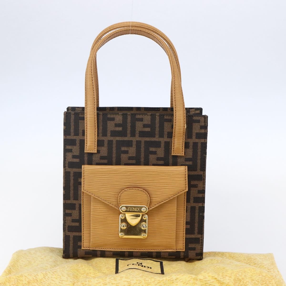 Fendi Vintage Top Handle Bag Zucca canvas, BROWN, CANVAS, Handbag