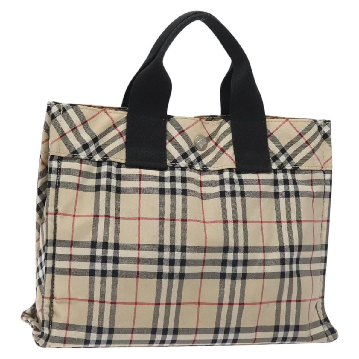 Burberry Nova Check Tote Nylon, BEIGE, NYLON, Tote bag