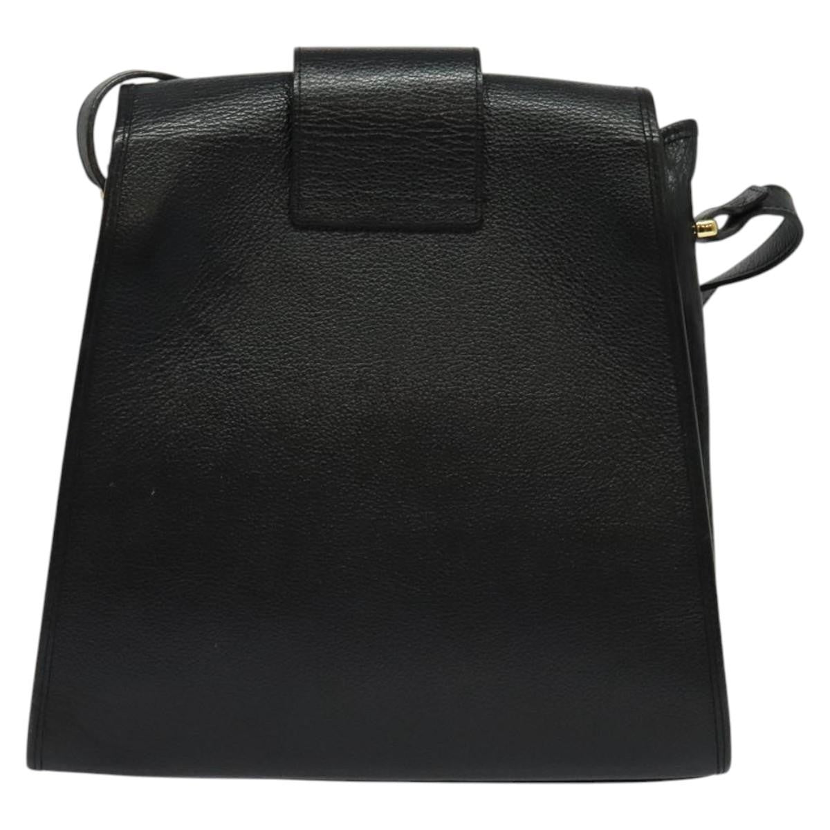 Saint Laurent Vintage Shoulder Bag Leather, BLACK, LEATHER, Shoulder bag