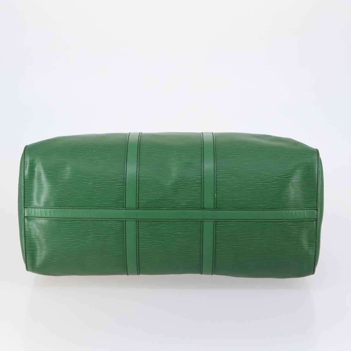 Louis Vuitton Keepall Bag Epi Leather, GREEN, LEATHER, Travel bag