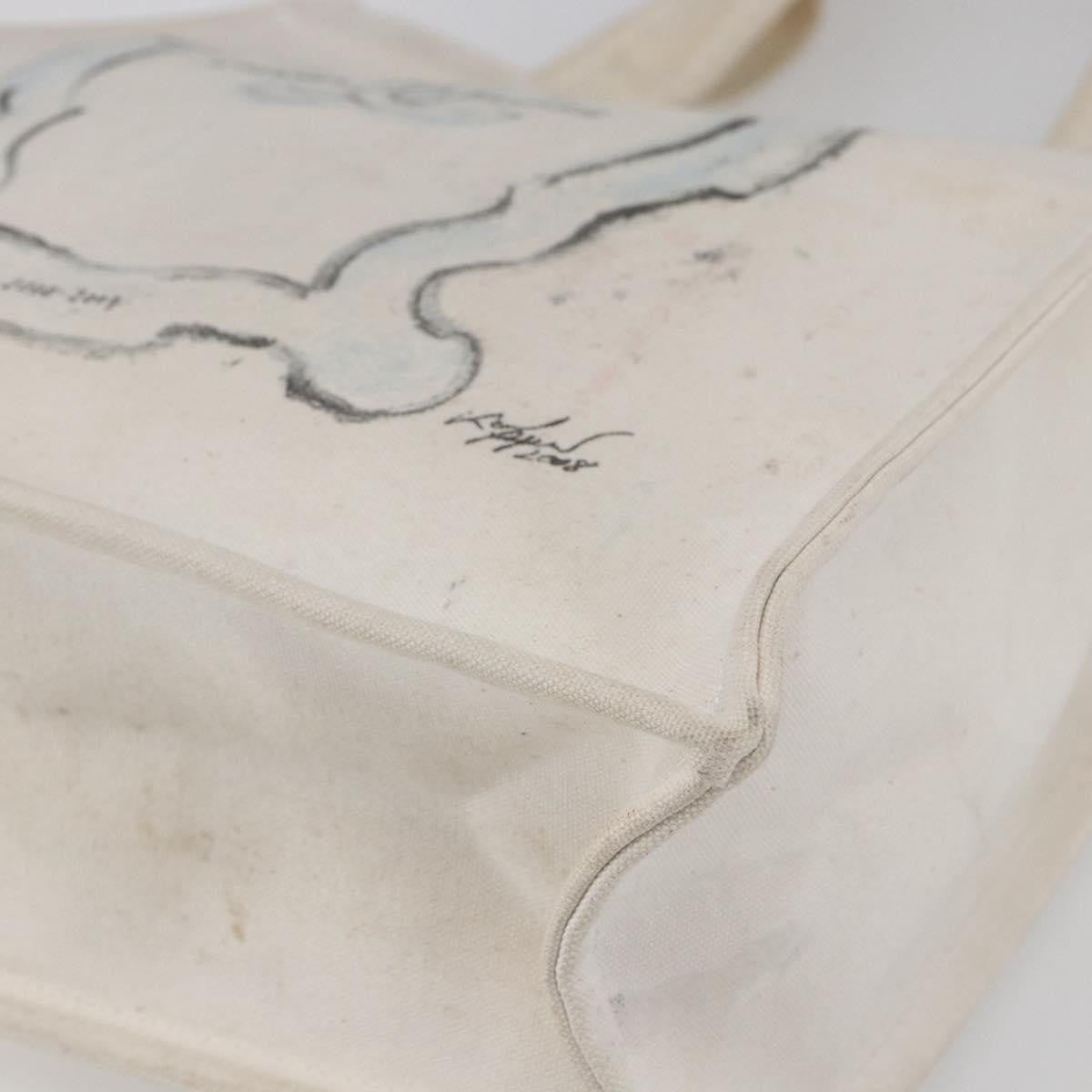 Chanel Cruise Tote Printed Canvas, BEIGE, CANVAS, Tote bag