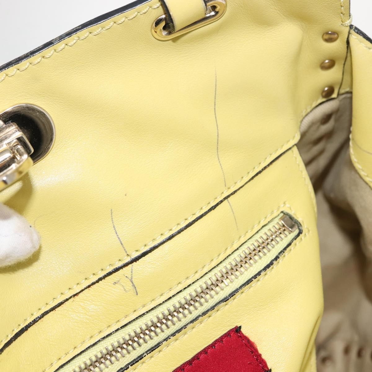 Valentino Garavani Rockstud Tote Soft Leather, YELLOW, LEATHER, Tote bag