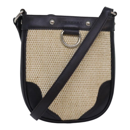 Burberry Vintage Shoulder Bag Leather, BEIGE, LEATHER, Shoulder bag